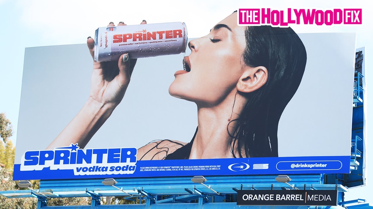 Kylie Jenner's Sprinter Vodka Soda Billboard on Sunset Strip