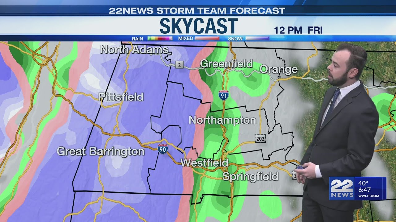 Scattered rain and snow showers continue - YouTube