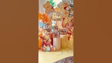 Tròn 1 tuổi cùng gấu Pooh đáng yêu #simparty #trangtrisinhnhat #trangtrithoinoi #decor