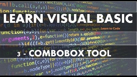 Learn Visual Basic : How To use the Combobox, adding items to Combobox