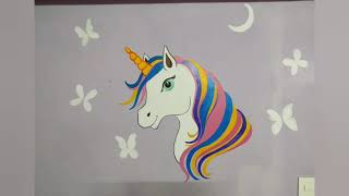 Wall art, unicorn emulsion painting, screenshot 5