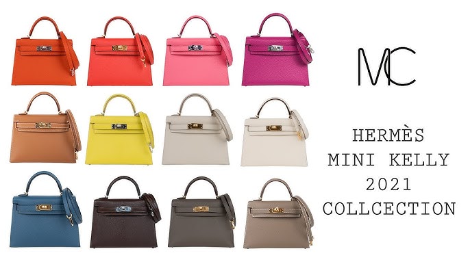 Hermes Kelly 20 Sellier Mauve Pale Mini Bag Palladium Hardware Chevre  Leather For Sale at 1stDibs