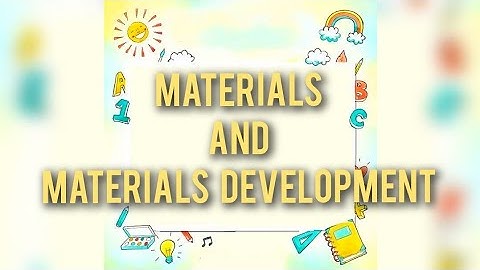 Definition || Materials || Materials Development || ELT