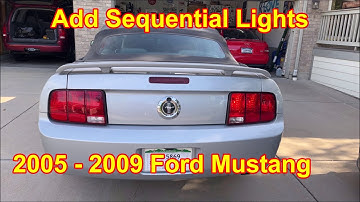 2005 - 2009 Ford Mustang adding sequential tail light harnesses