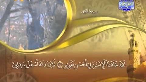 سوره التين مكتوبه للقارئ ماهر المعيقلي تلاوه رائعه