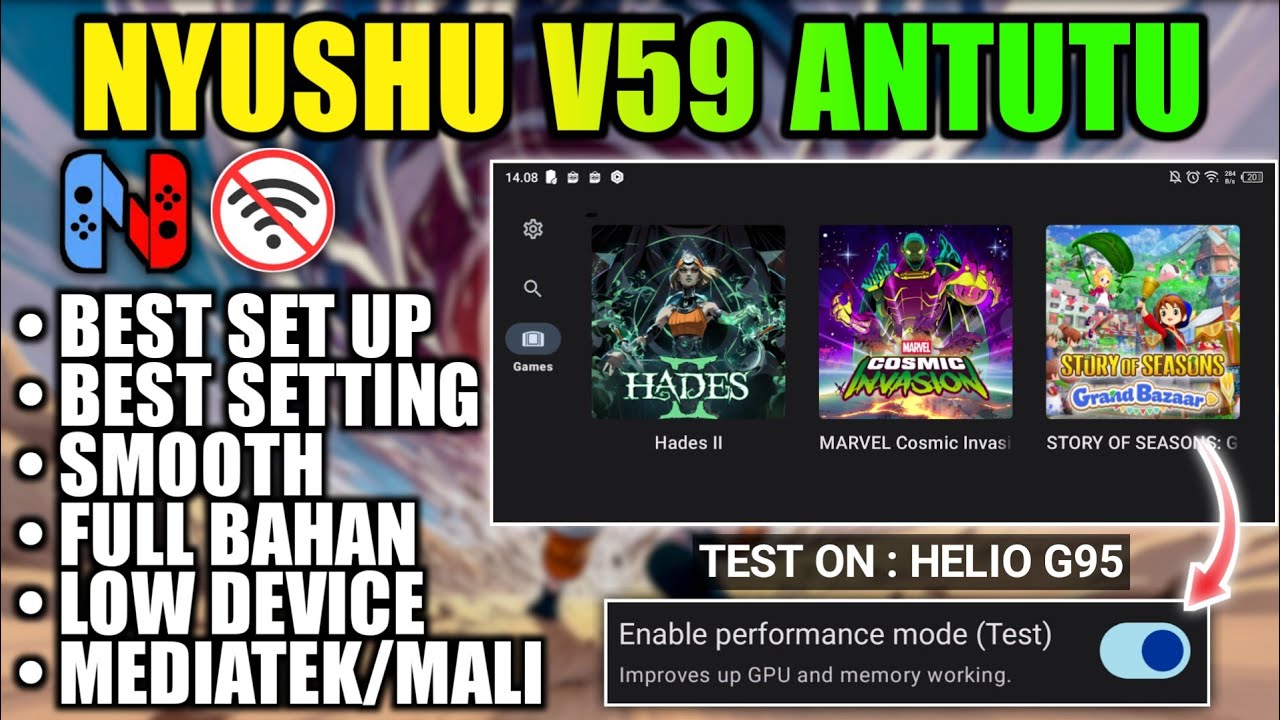 FINAL UPDATE🔥 Nyushu V59 Emulator Android | Set Up & Setting Terbaik Untuk Hp Kentang | Nyushu