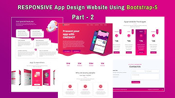 Responsive App Design Website Using Bootstrap 5 | Bootstrap 5 Responsive Website Design | Part-2