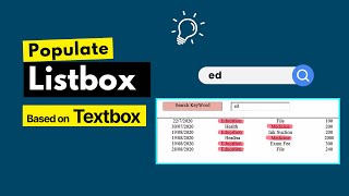 Populate Listbox Based on textbox | Search by any keyword Wealth