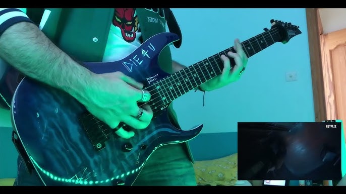 Stranger Things Eddie Playing Guitar NETFLIX Diaroma Halloween Theme 8”  Rare NEW