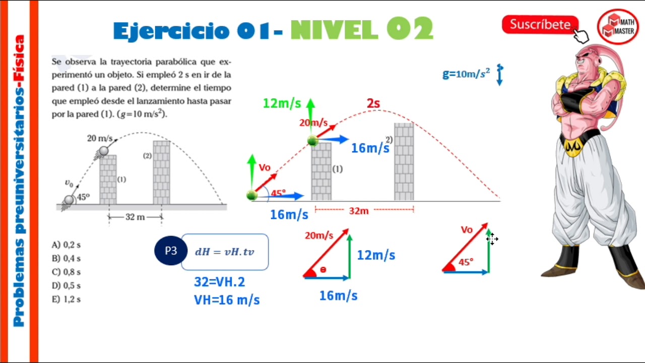 Movimiento Parabólico (MPCL)-Nivel 2 - [Ejercicios 01/06]😎 - YouTube