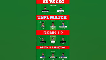 TNPL 2023 Match 2 - SS vs CSG Dream11 Team Prediction | Salem Spartans vs Chepauk Super Gillies, Gl