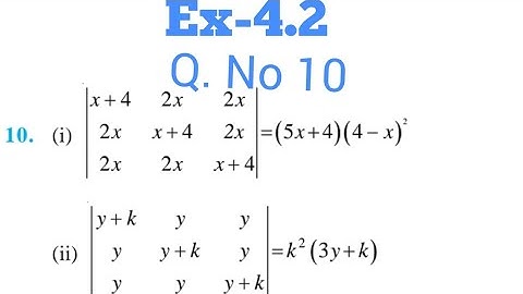 12th Ncert Maths exercise 4.2 Q.No 10 Determinant by Nishant Tyagi