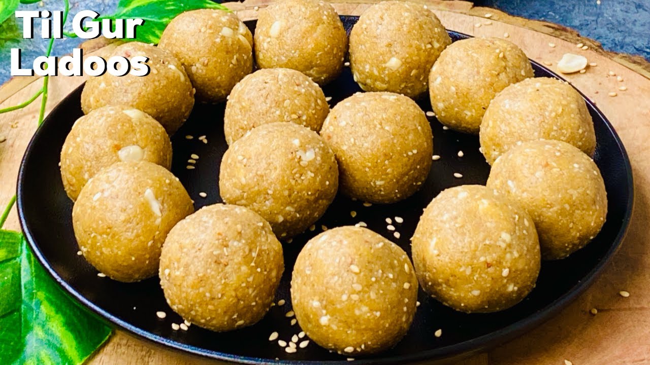 Til Gur Ladoo in 10 mins | Sesame Peanut Jaggery Ladoo | Flavourful Food