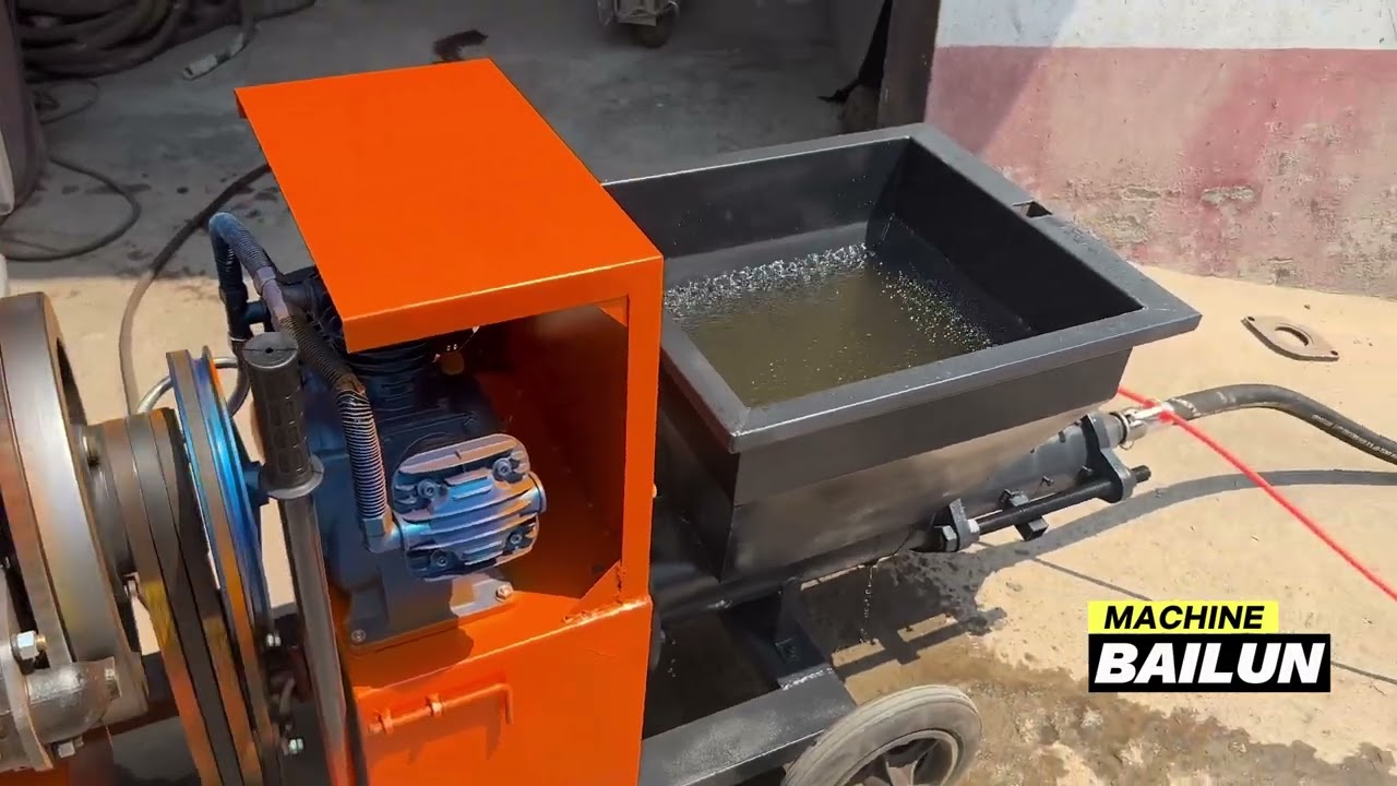 Diesel Plastering Machine Operation Demonstration