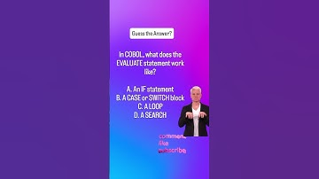 In COBOL, what does the EVALUATE statement work like?