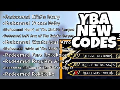 ALL THE NEW YBA CODES! (Lucky Arrows) 