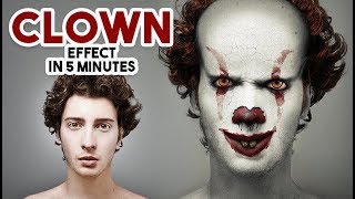 Clown effect in Photoshop tutorial screenshot 2