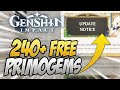 MAINTENANCE COMING SOON! 240 Primogems For Free! Genshin Impact