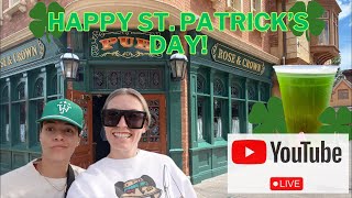 🔴 LIVE From Disney World’s EPCOT on St. Patrick’s Day 🍀