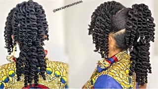 Two strand twist out on type 4 hair