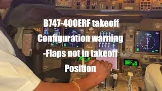 CONFIG Warning. B747-400