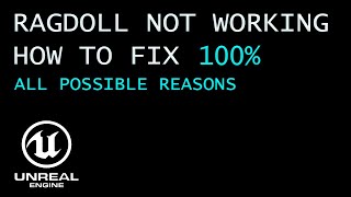 RAGDOLL not working EASY FIX - Unreal Engine 5