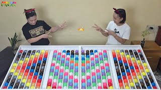 🔥 Who Sorts Faster? Color Ball Battle with ASMR Sounds! | Relaxing Yet Intense