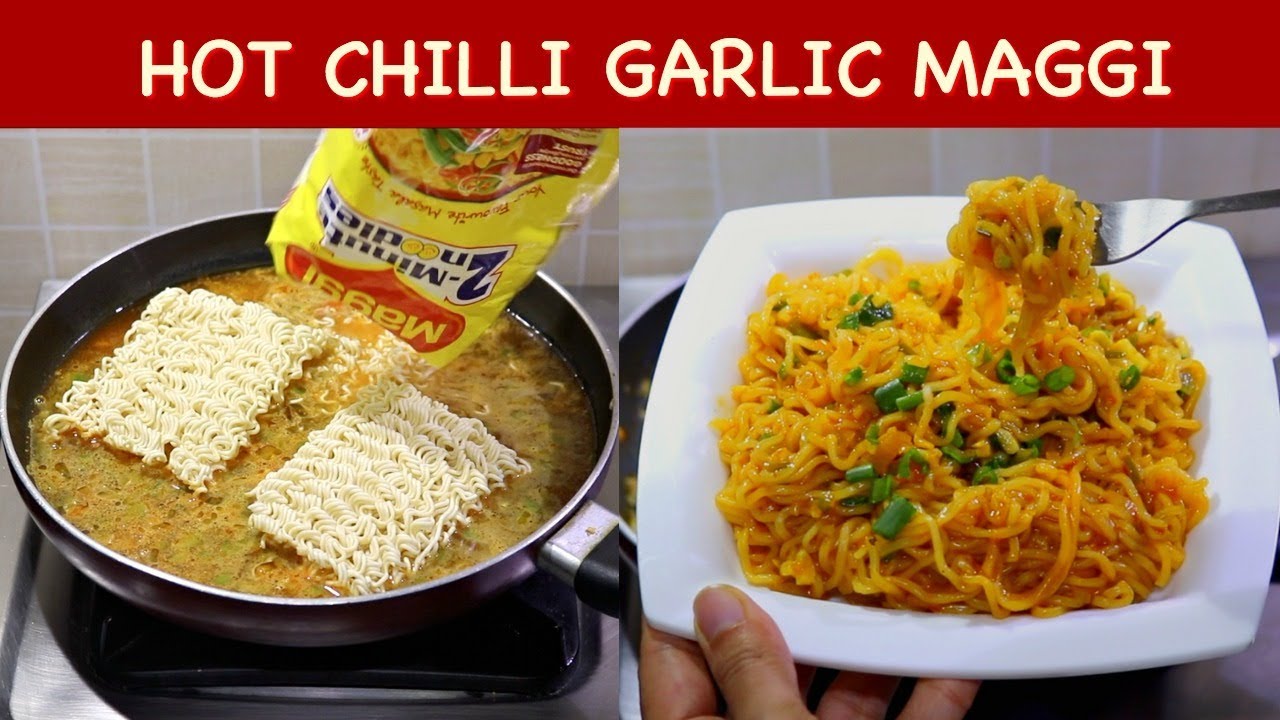 HOT Chilli Garlic Maggi | Chinese Maggi | Schezwan Maggi | Kabitaskitchen | Kabita Singh | Kabita