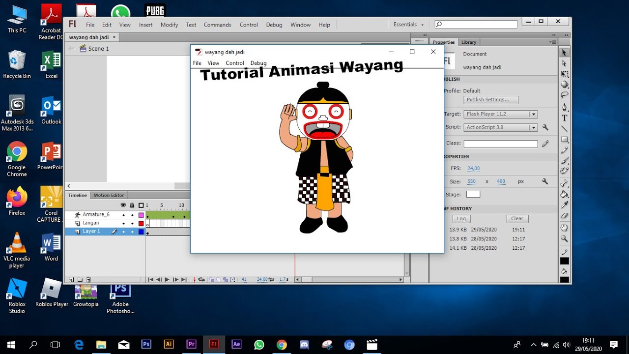 Tutorial Membuat  Animasi  Wayang 2D  YouTube