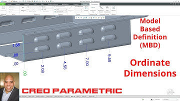 Creo Parametric - Ordinate Dimensions - Model Based Definition (MBD)