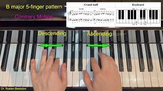 🎹 Learn the B major 5-Finger Pattern – Step by Step! 🎶 Music Lessons with Dr. Ruslan. Piano Basics