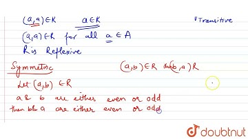 Let R be the relation defined on the set : `A= {1, 2, 3, 4, 5,.6, 7}` by | Class 12 Maths | Doubtnut