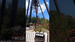 Big Bad Wolf wolfs revenge Bush Gardens underneath the first drop #bigbadwolf