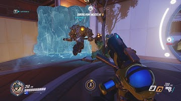 Overwatch trolling: UNLIMITED MEI ICE WALL GLITCH! WITH REACTIONS