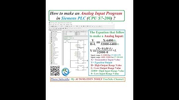 How to make an Analog Input Program/Scaling in Siemens PLC (S7-200) by using 0~32000 integer value?