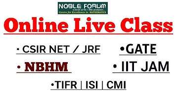 Online Live Classes | CSIR NET | IIT JAM | GATE I NBHM | TIFR | ISI | CMI