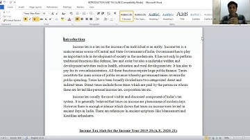 B.COM. SEM. - 3 TAX CH 1 PART 1 BY PROF. RAKESH DANGI