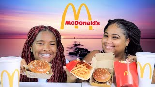 McDonalds NEW Quarter Pounder Deluxe Review with my Mom!
