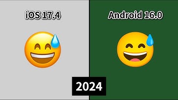 【2008-2024】 Android and iOS [ Grinning Face with Sweat] emoji version comparison