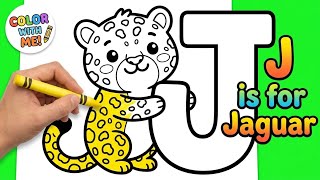 J is for Jaguar Letter J Coloring Page ABC Animal Coloring for Kids