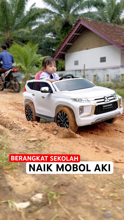 Berangkat Sekolah Naik Mobil Aki Pajero Sport #shorts