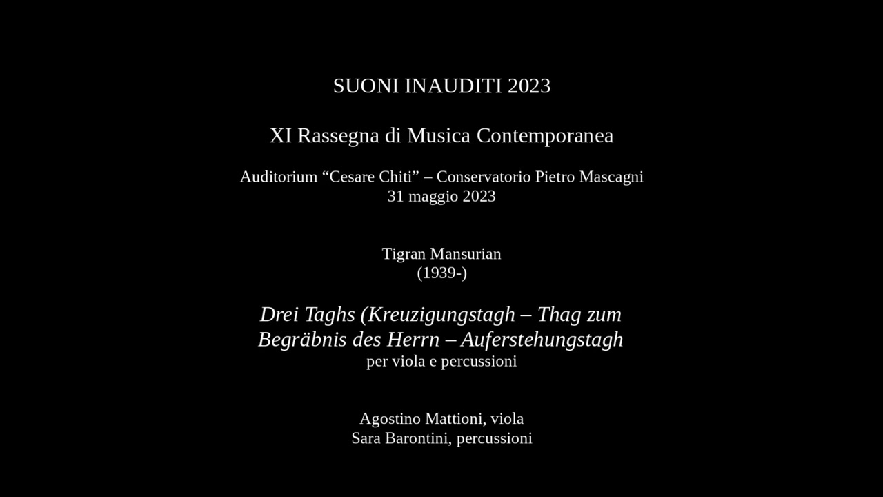 Tigran Mansurian (1939-): Drei Taghs