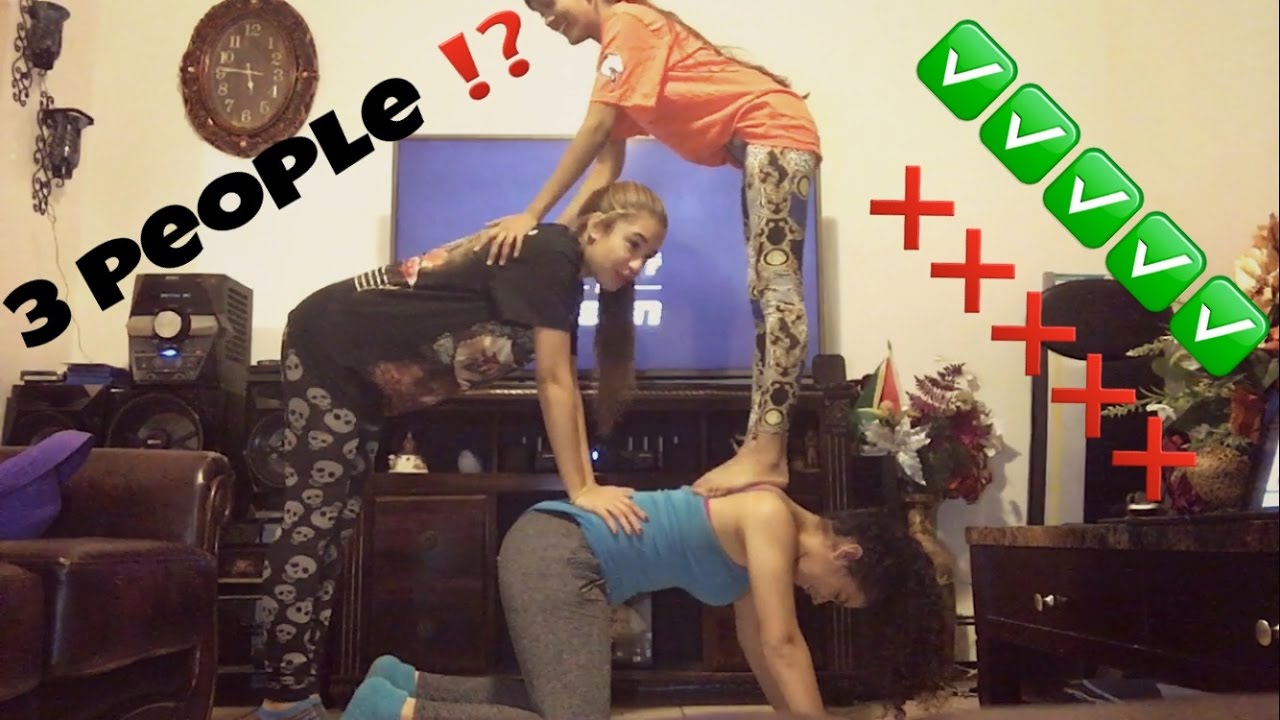 three people yoga challenge youtube