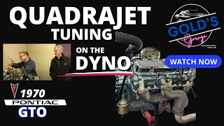 Matching your camshaft to your compression  Dyno a testing 1970 GTO Pontiac 400  Quadrajet Tuning