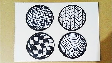 4 easy zentangle patterns for beginners ( Part 1 )