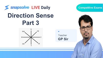 ⭕ Aptitude Building Series | Direction Sense Part 3 | GP Sir | #Aptitude​​ #Tricks​