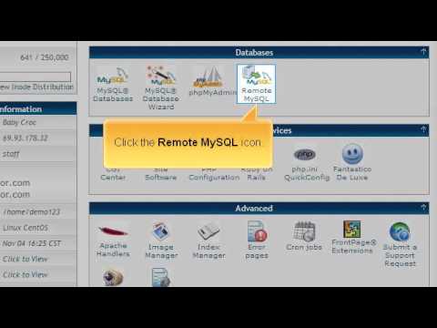 How to allow remote access to a MySQL database