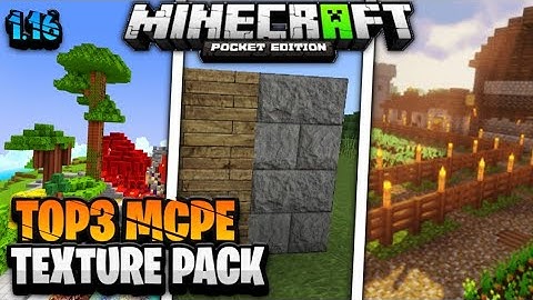 Best Top 3 MCPE Texture Pack For Survival | Mcpe 1.16