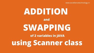 Addition And Swapping Programs In Java Using Scanner Class || Java Tutorial || Excellence Technology