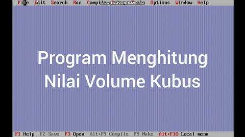 Program Menghitung Nilai Volume Kubus. Turbo Pascal
